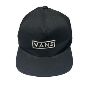 Vans Youth Black and White Logo Adjustable Cap